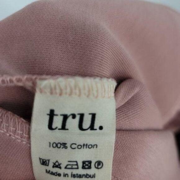 Tru Project Sustainable 100% Cotton Pink Hoodie Jogger Pants Set Size Large - Picture 6 of 10